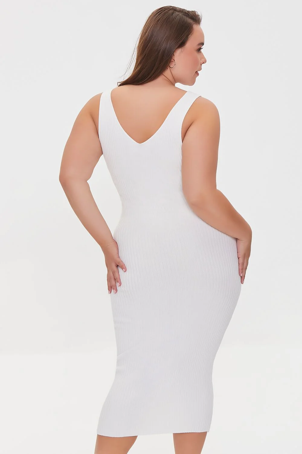 Plus Size Ribbed Tank Dress - Image 3