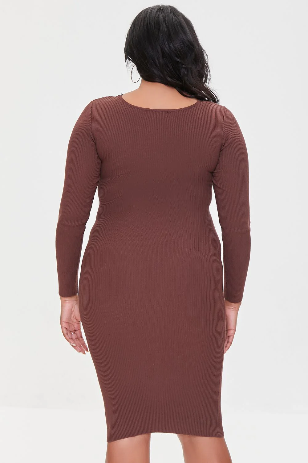 Plus Size Cutout Sweater Dress - Image 3