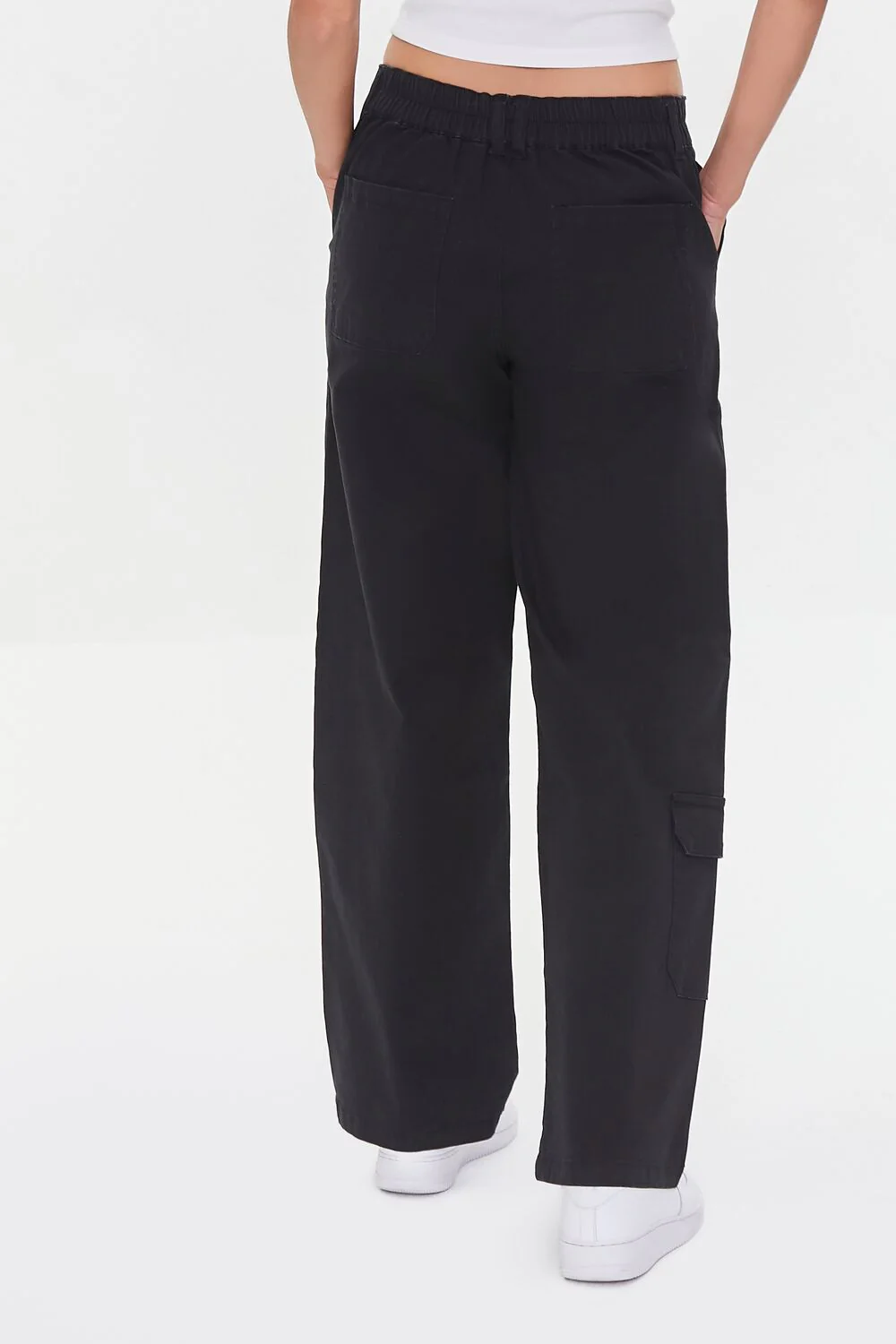 Twill Wide-Leg Cargo Pants - Image 4