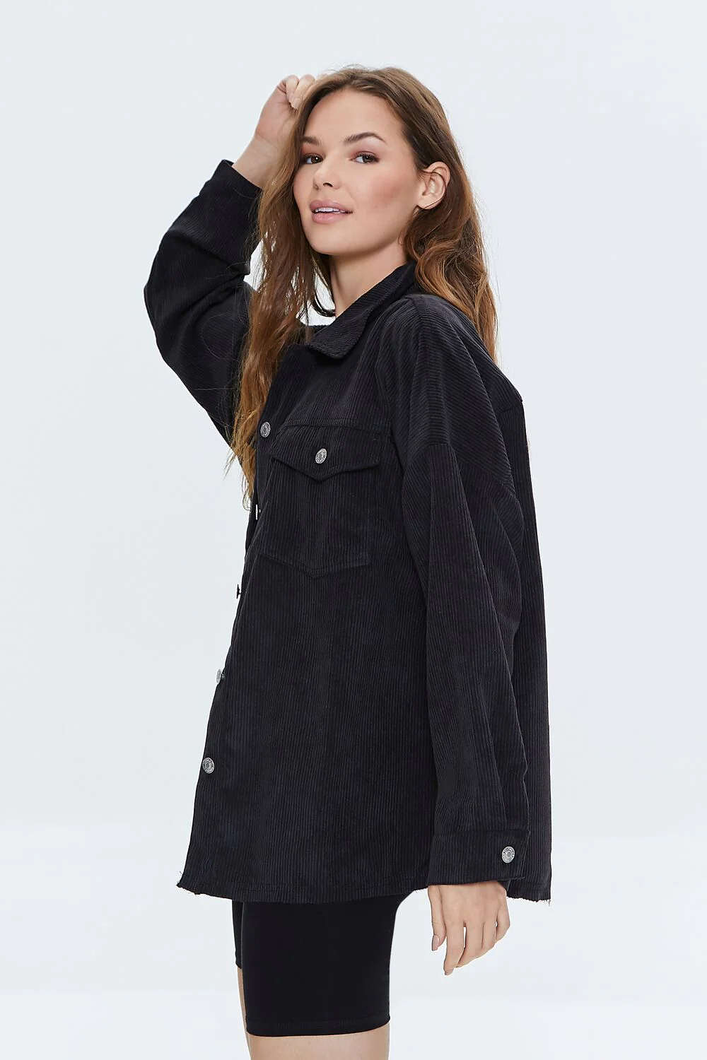 Corduroy Button-Front Shacket - Image 14