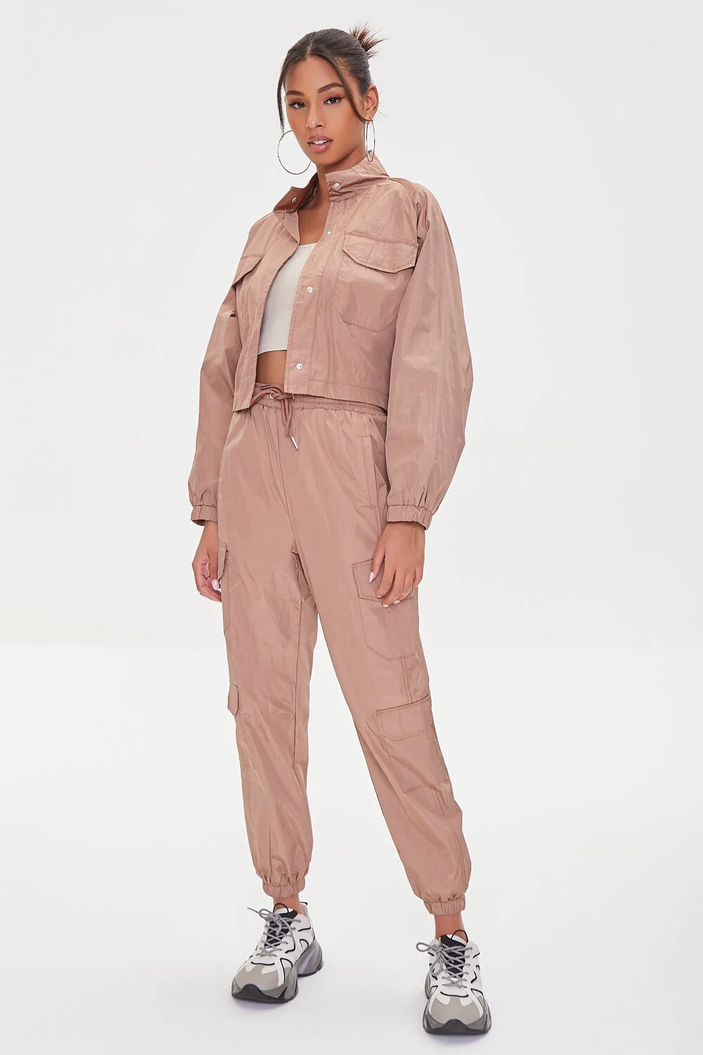 Cropped Raglan-Sleeve Windbreaker - Image 4