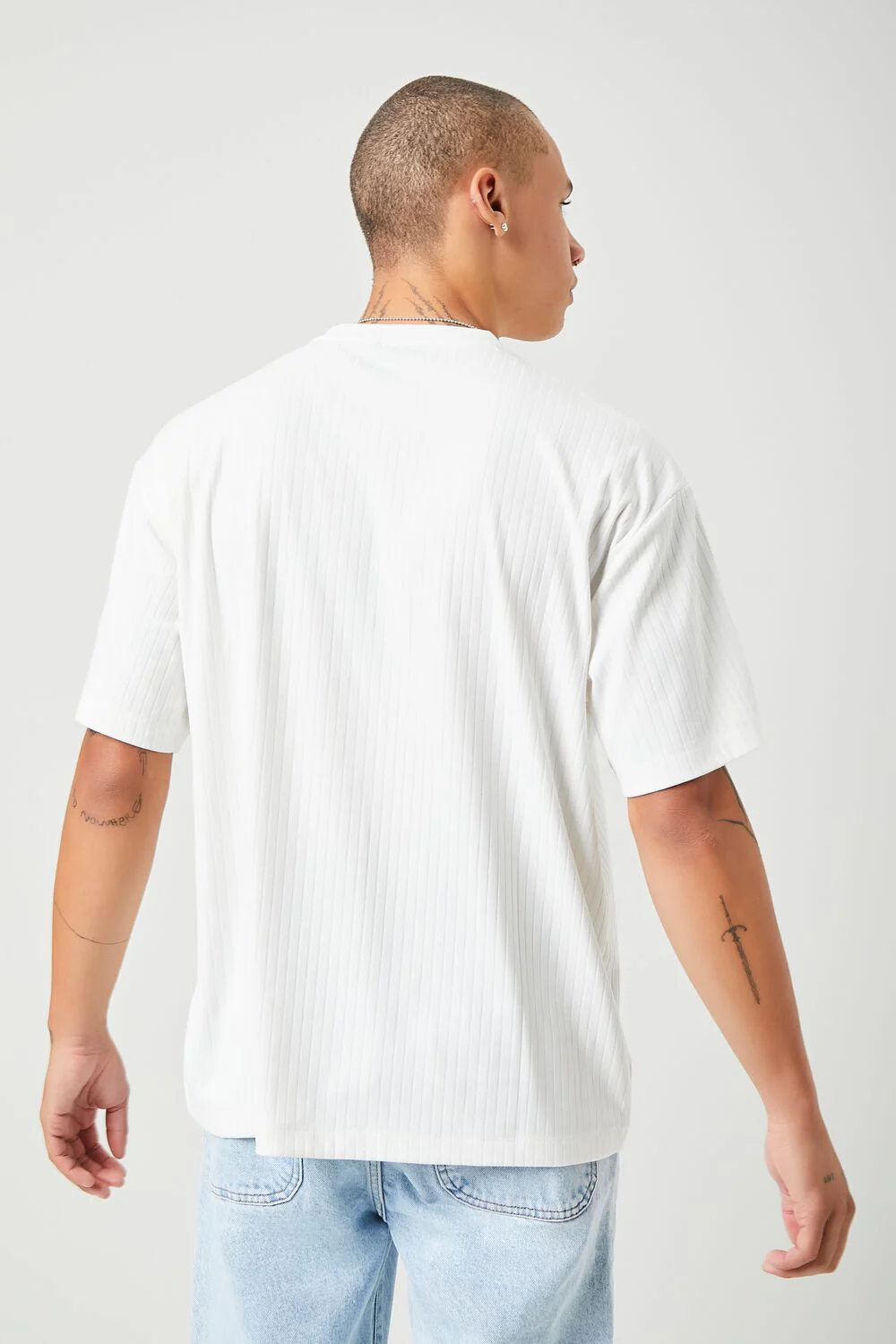Ribbed Crew Neck Tee - Image 3