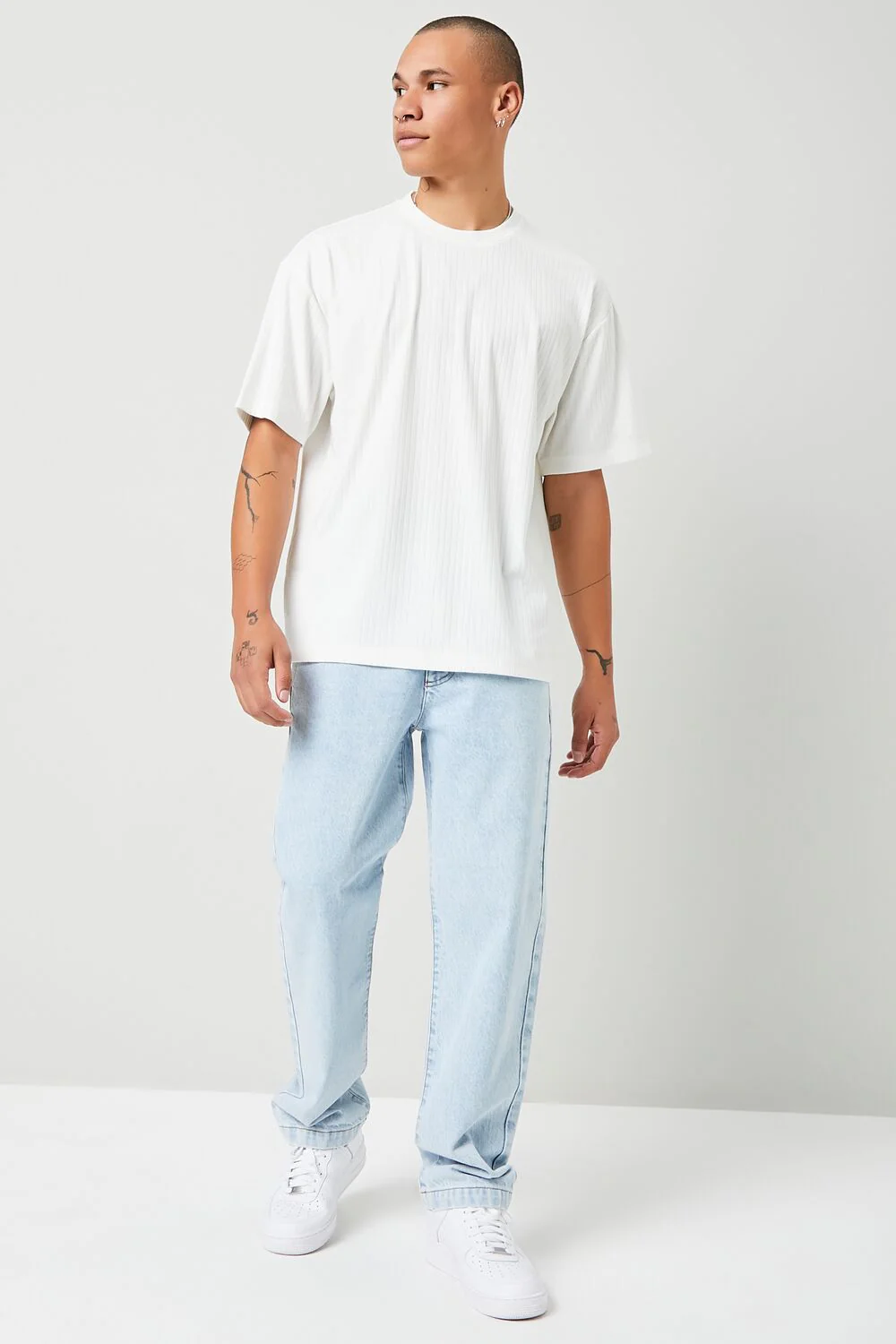 Ribbed Crew Neck Tee - Image 4