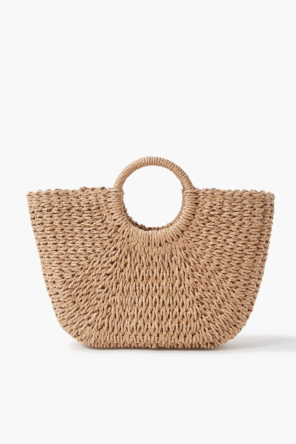Straw Structured Tote Bag - Image 5