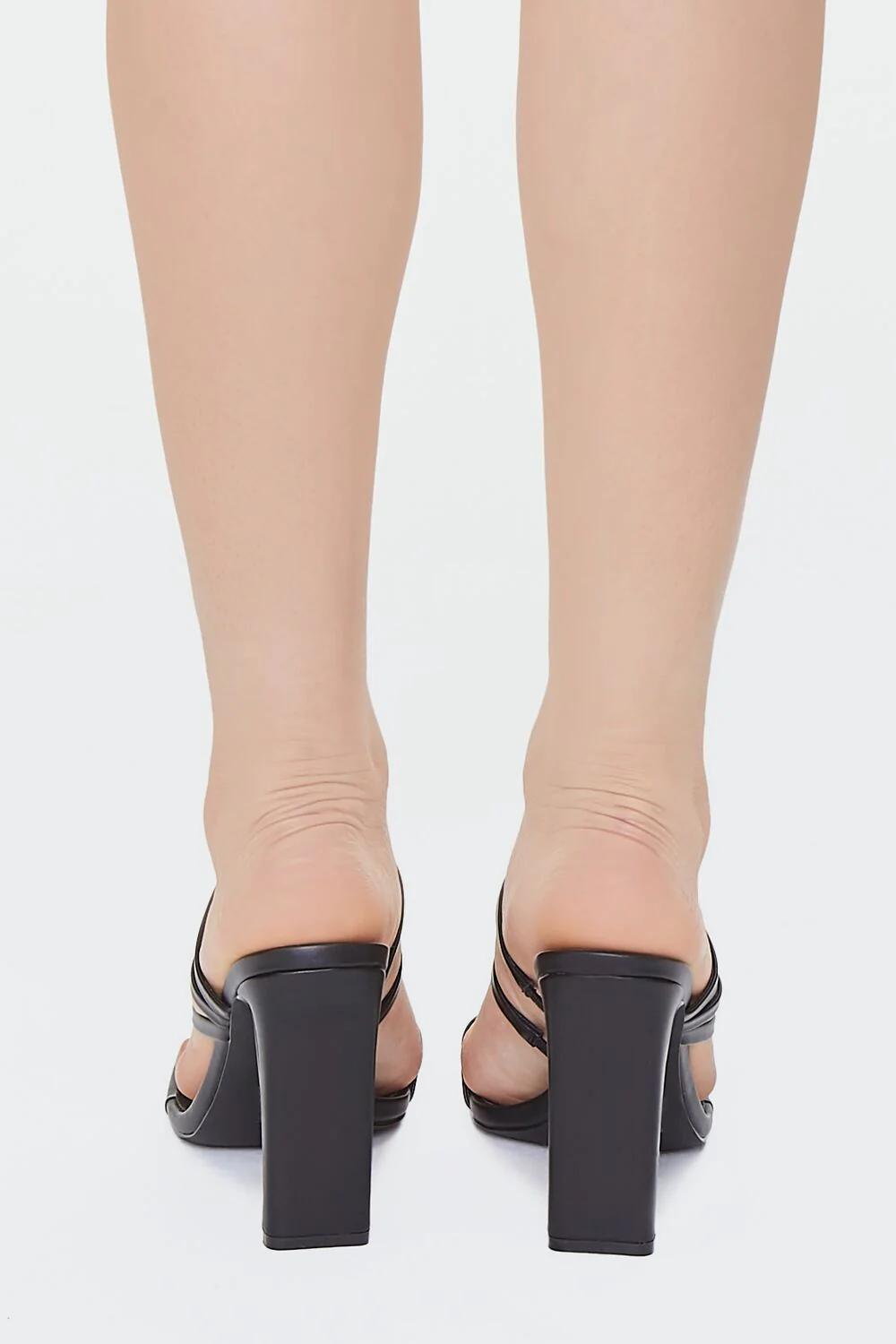 Strappy Faux Leather Heels - Image 3