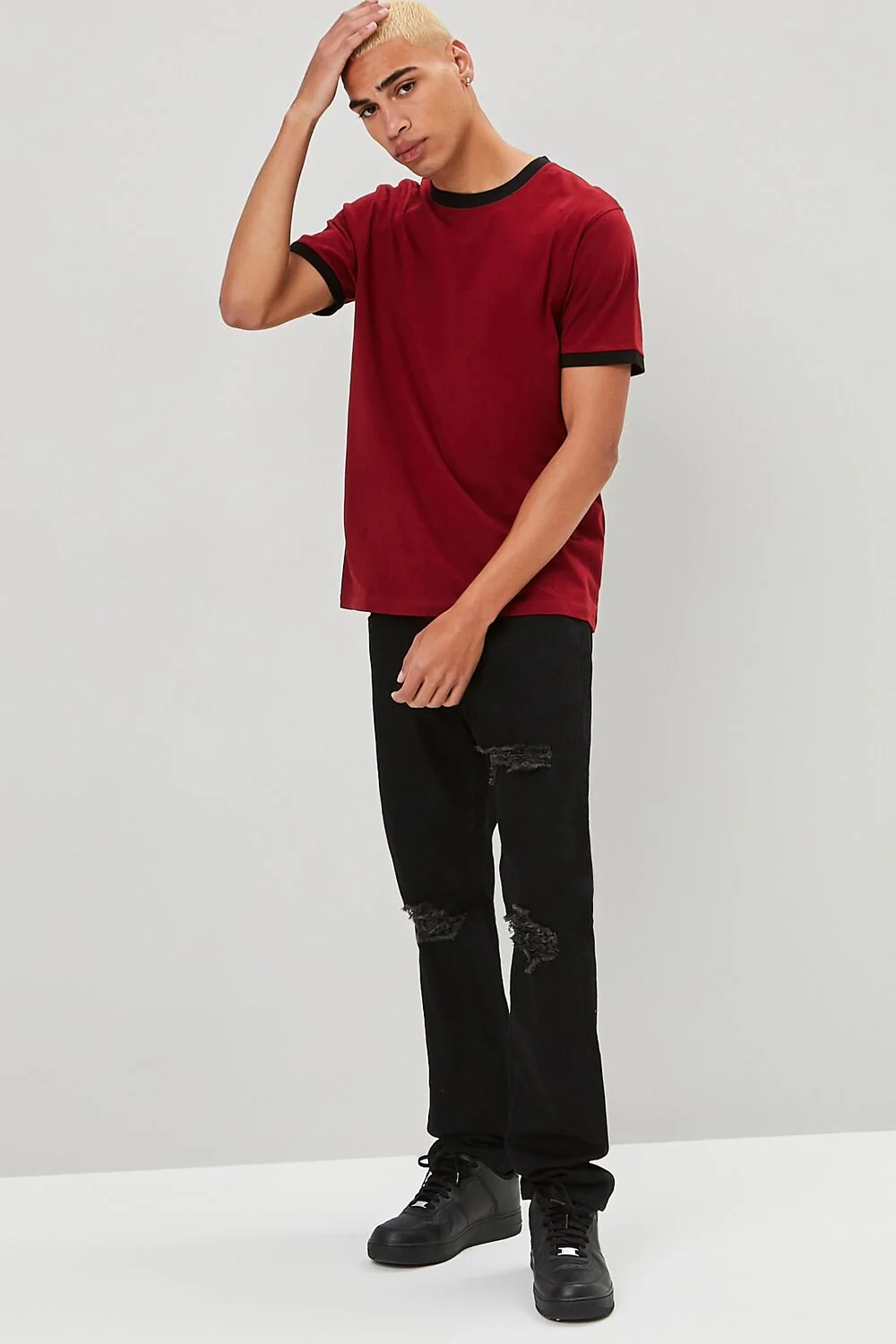 Crew Neck Ringer Tee - Image 4