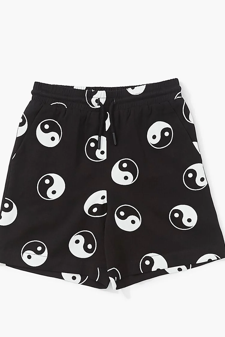 Kids Yin Yang Print Shorts (Girls + Boys) - Image 3