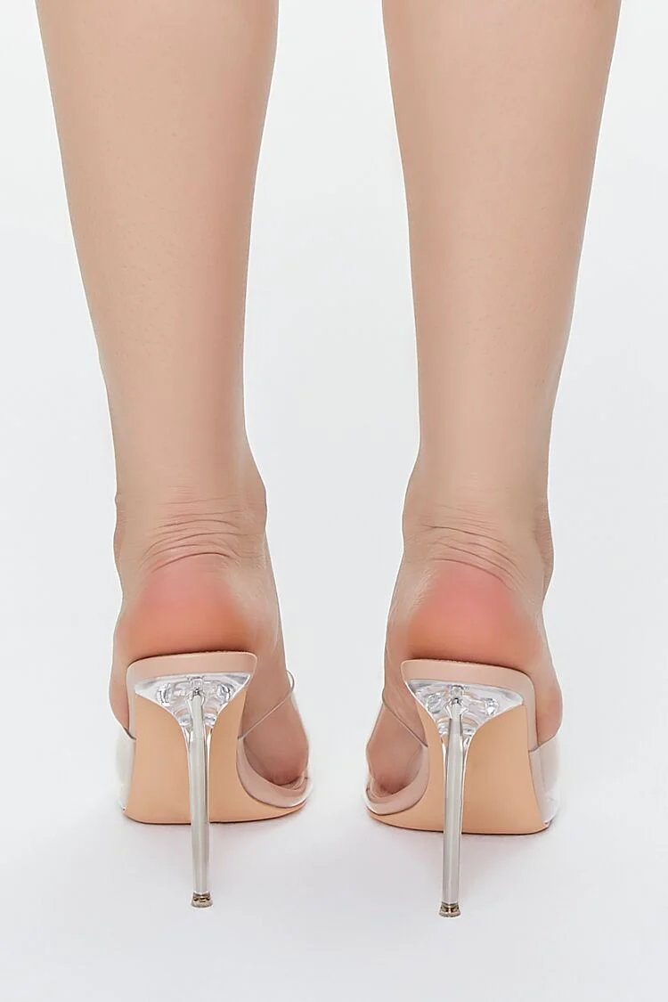 Open-Toe Lucite Stiletto Heels - Image 3
