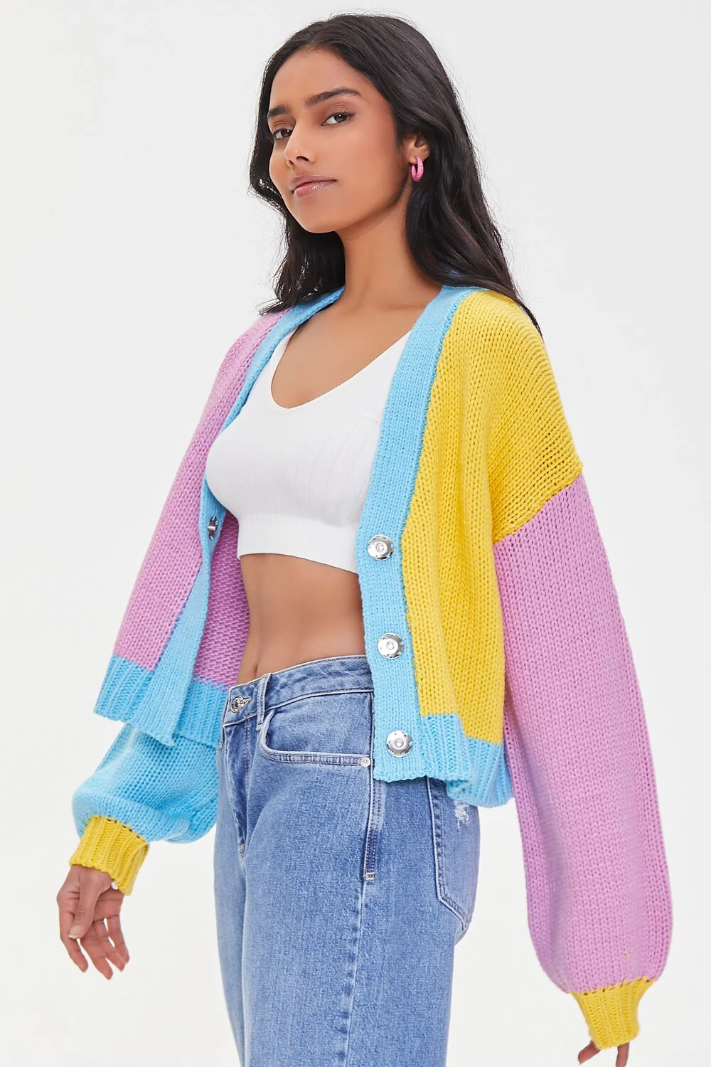 Colorblock Cardigan Sweater - Image 2