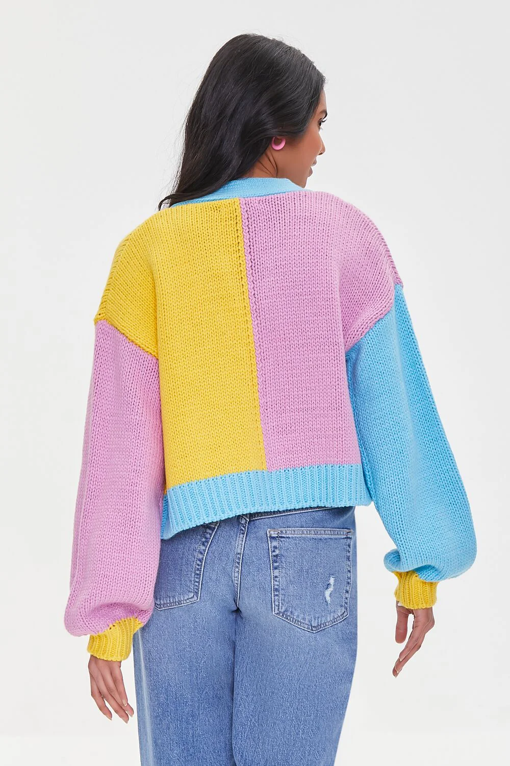 Colorblock Cardigan Sweater - Image 3