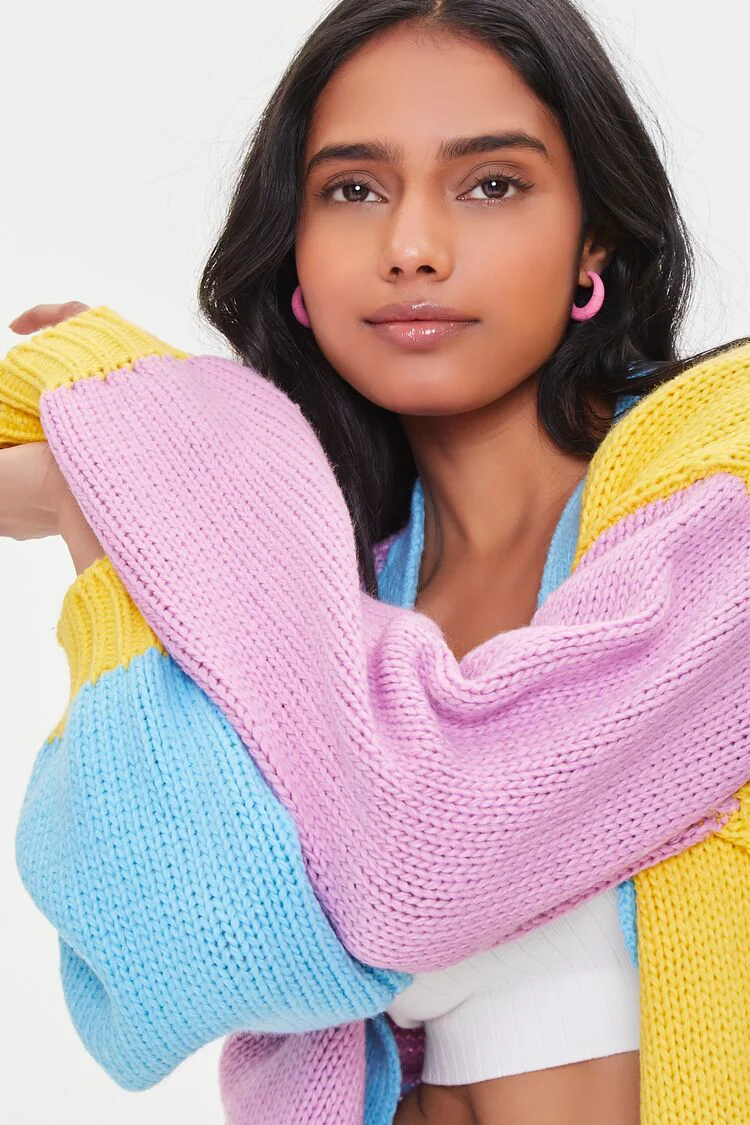 Colorblock Cardigan Sweater - Image 5