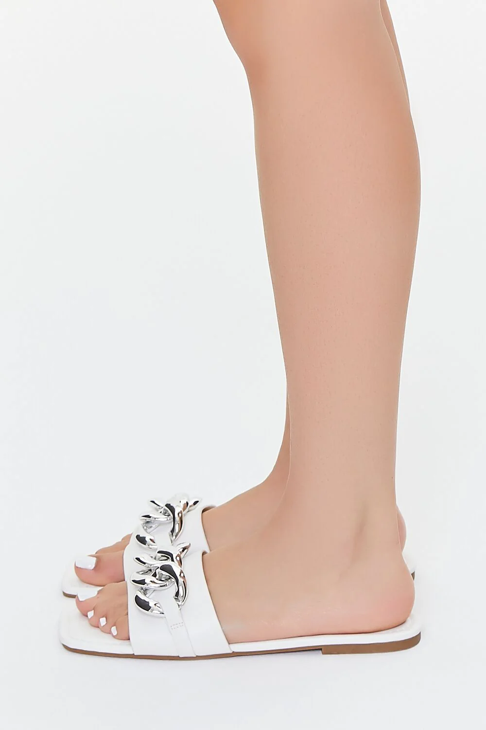 Chain Faux Leather Sandals - Image 2