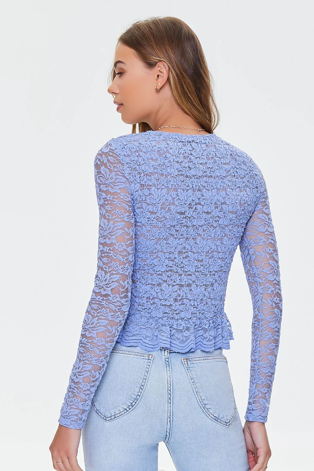 Floral Lace Flounce Top - Image 3