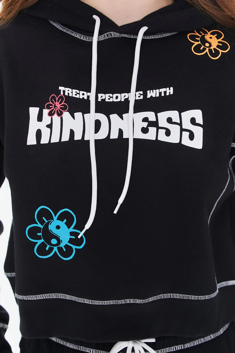 Floral Embroidered Graphic Hoodie - Image 5