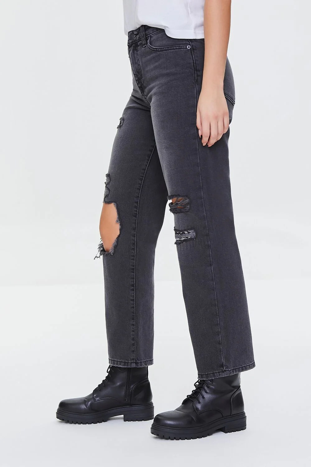 Distressed Straight-Leg Jeans - Image 3