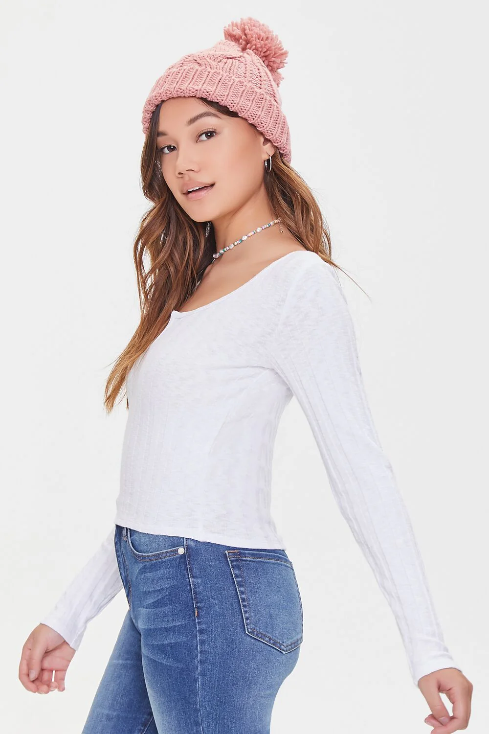 Marled Split-Neck Top - Image 2