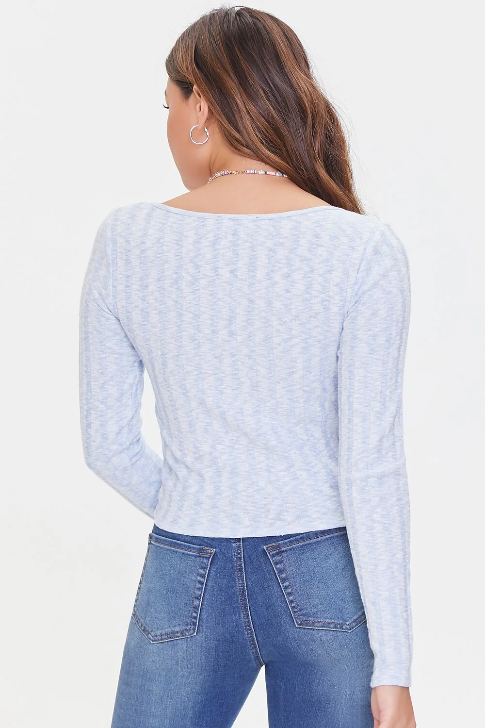 Marled Split-Neck Top - Image 7