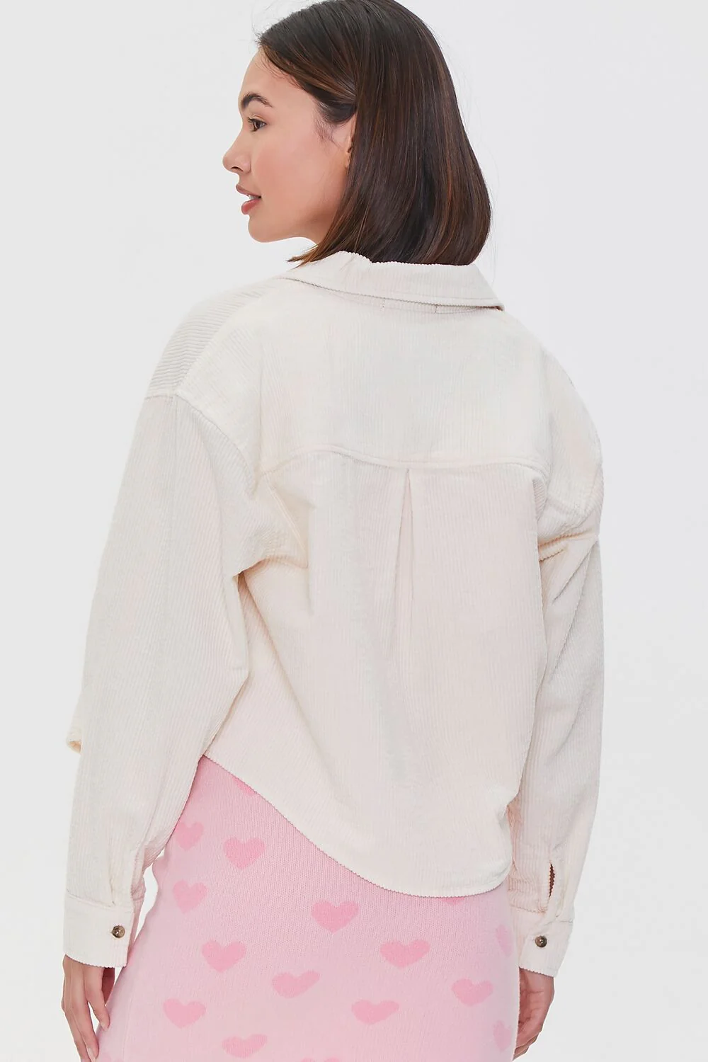 Corduroy High-Low Shacket - Image 3