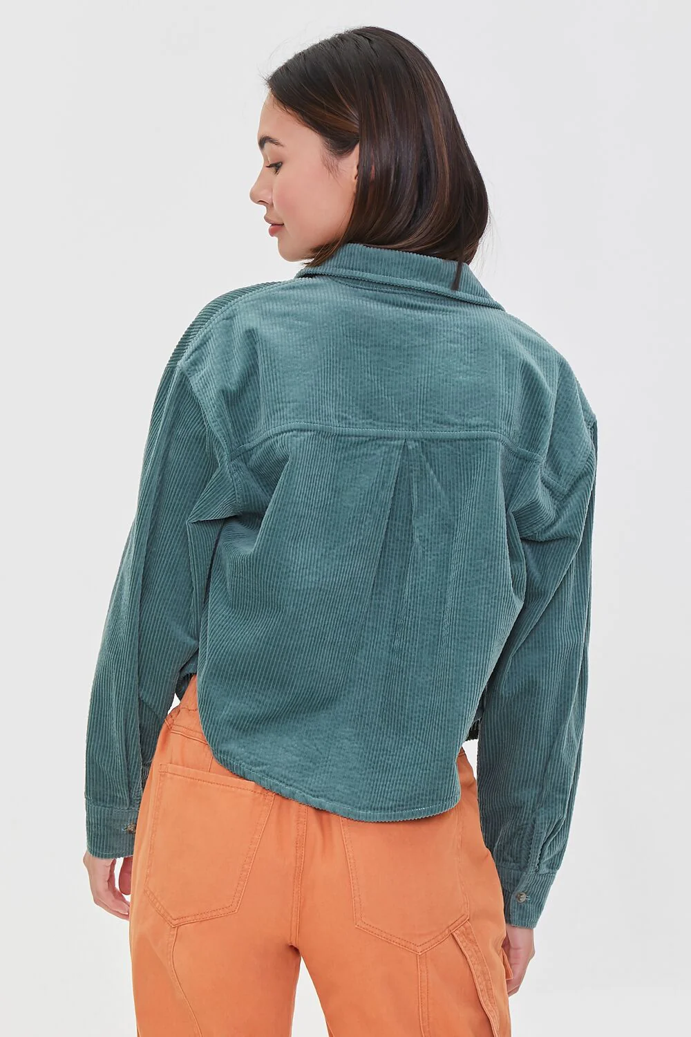 Corduroy High-Low Shacket - Image 8