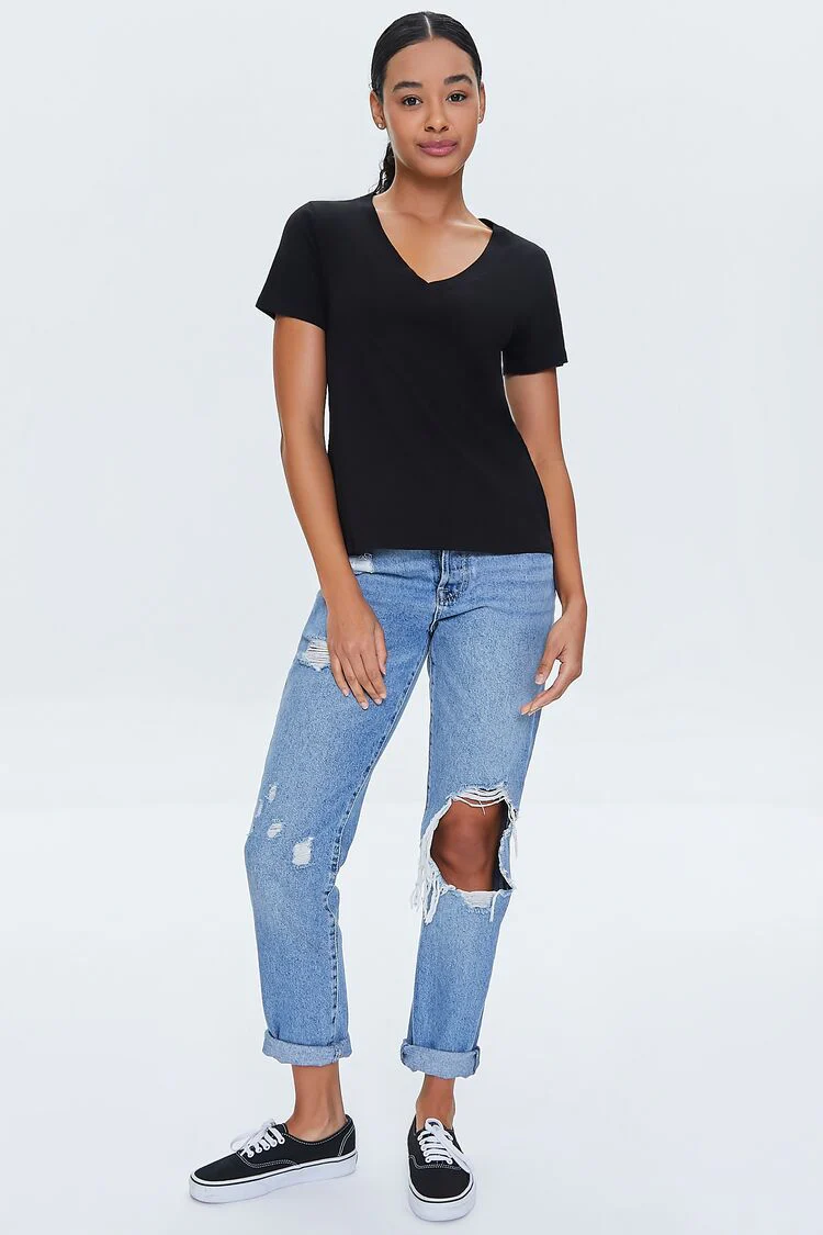 Basic V-Neck Tee - Image 4