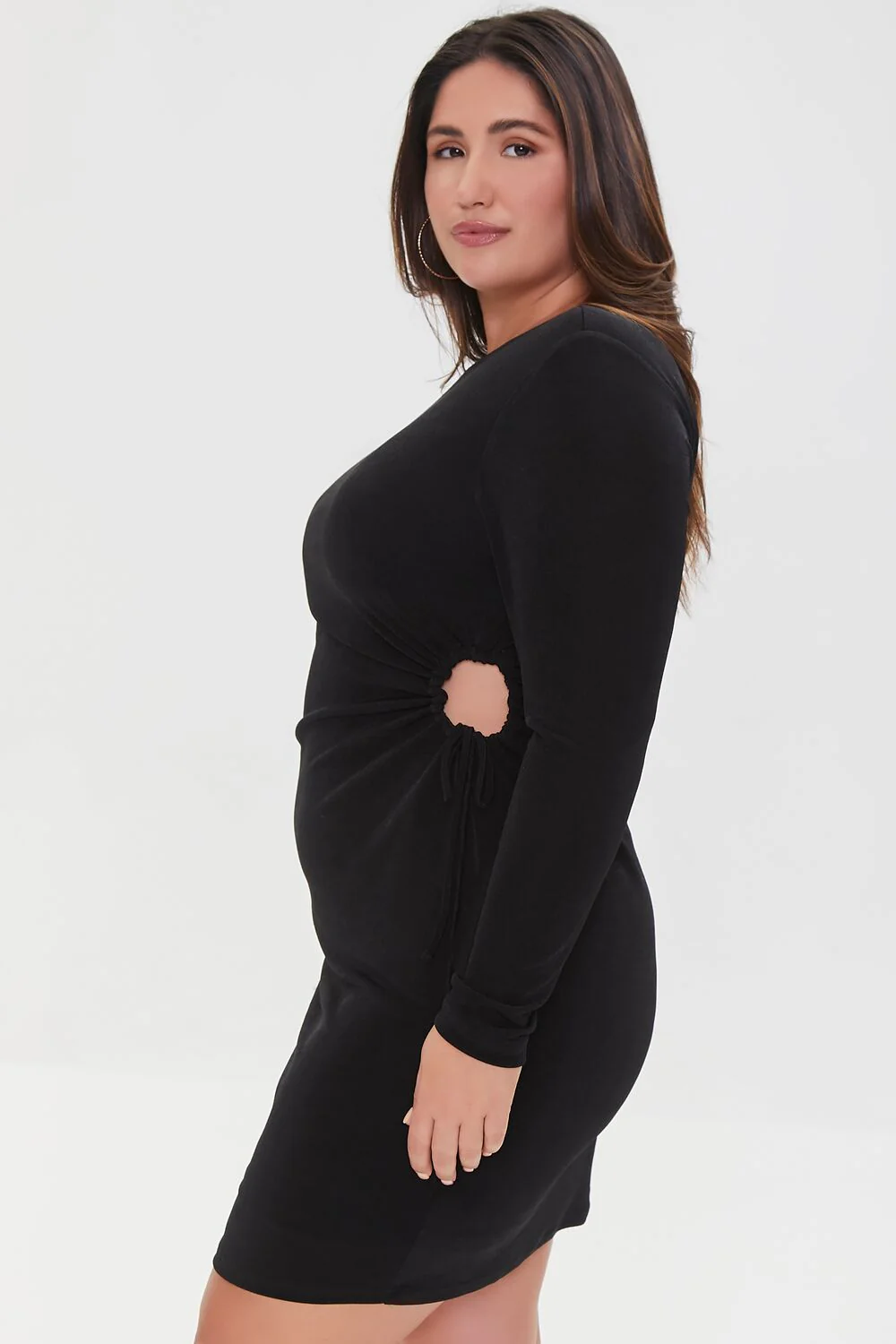 Plus Size Cutout Drawstring Dress - Image 2