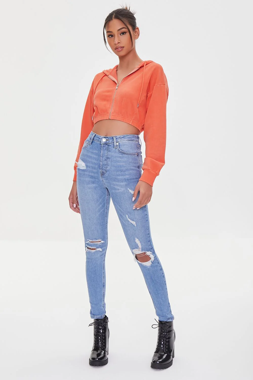 French Terry Zip-Up Hoodie - Image 4