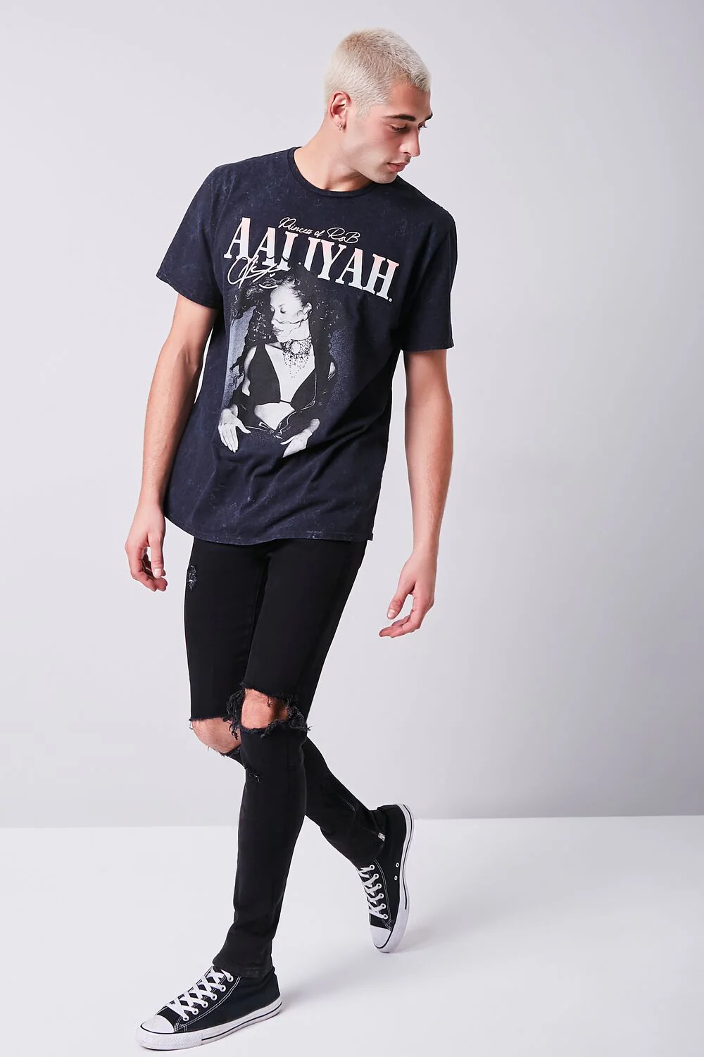 Aaliyah Graphic Oil Wash Tee - Image 4