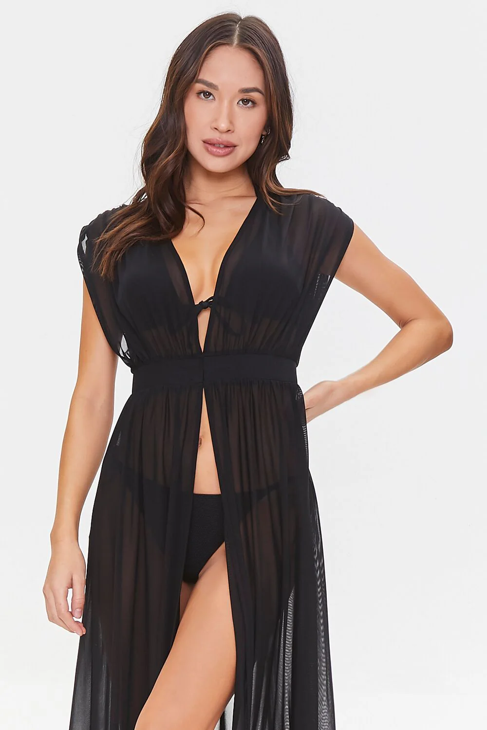 Billowy Sheer Swim Cover-Up Dress - Image 4
