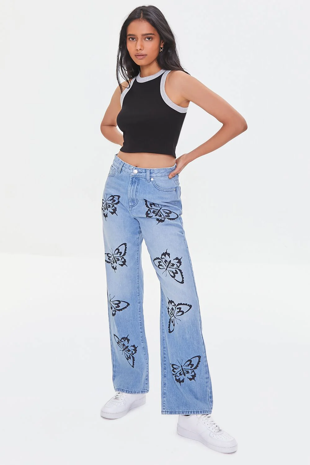 Contrast-Trim Cropped Tank Top - Image 4