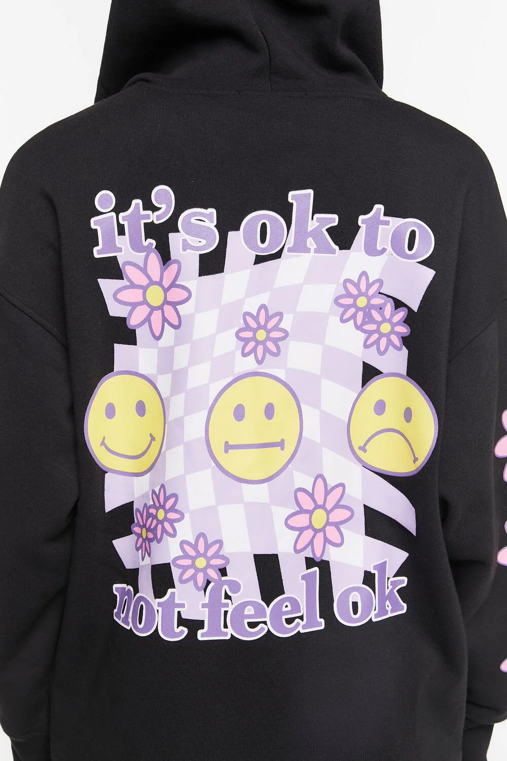 Happy Face Graphic Zip-Up Hoodie - Image 5