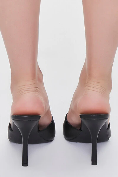 Faux Leather Stiletto High Heels - Image 3