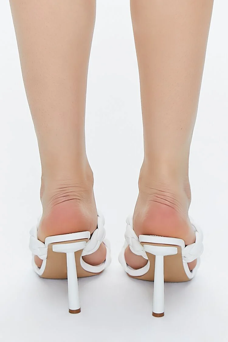 Braided Faux Leather Stiletto Heels - Image 3