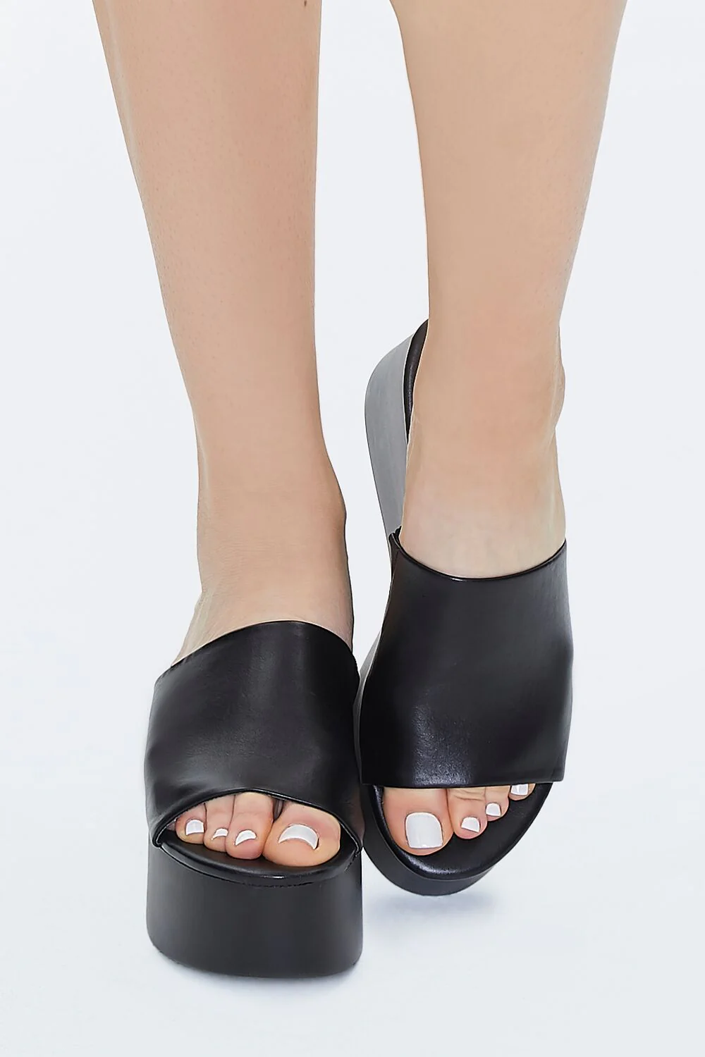 Faux Leather Platform Wedges - Image 4