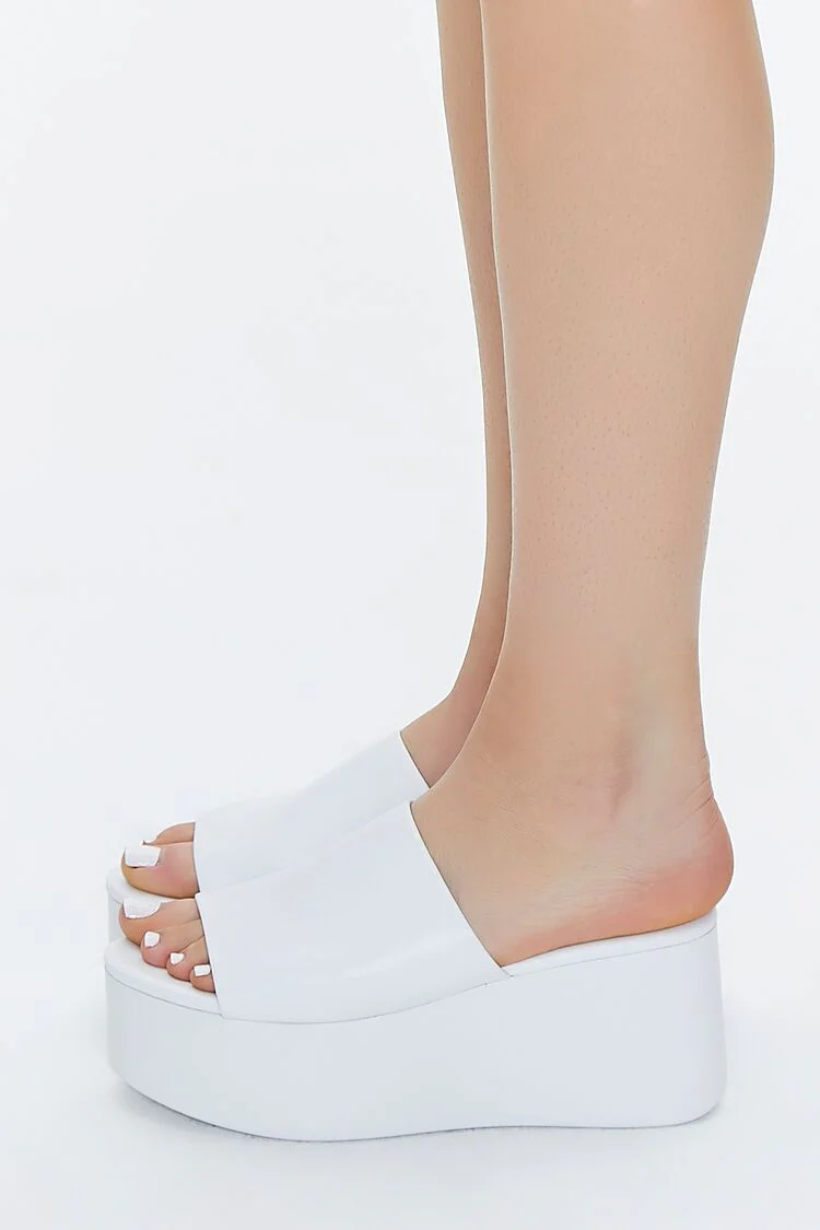 Faux Leather Platform Wedges - Image 6