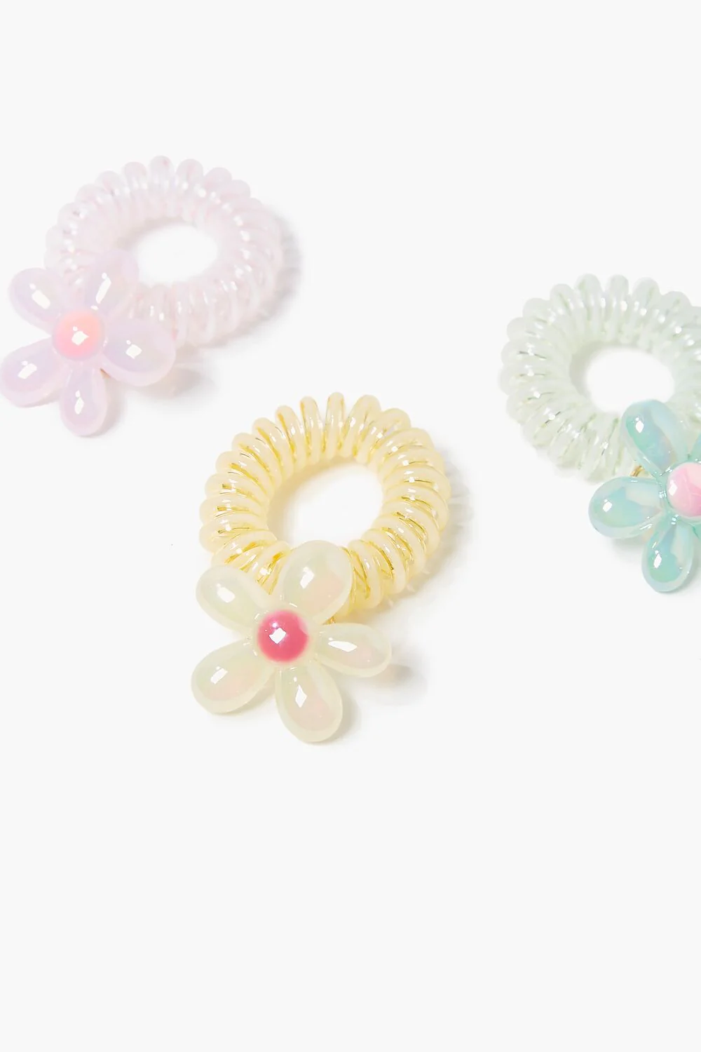 Floral Spiral Hair Tie Set - Image 2
