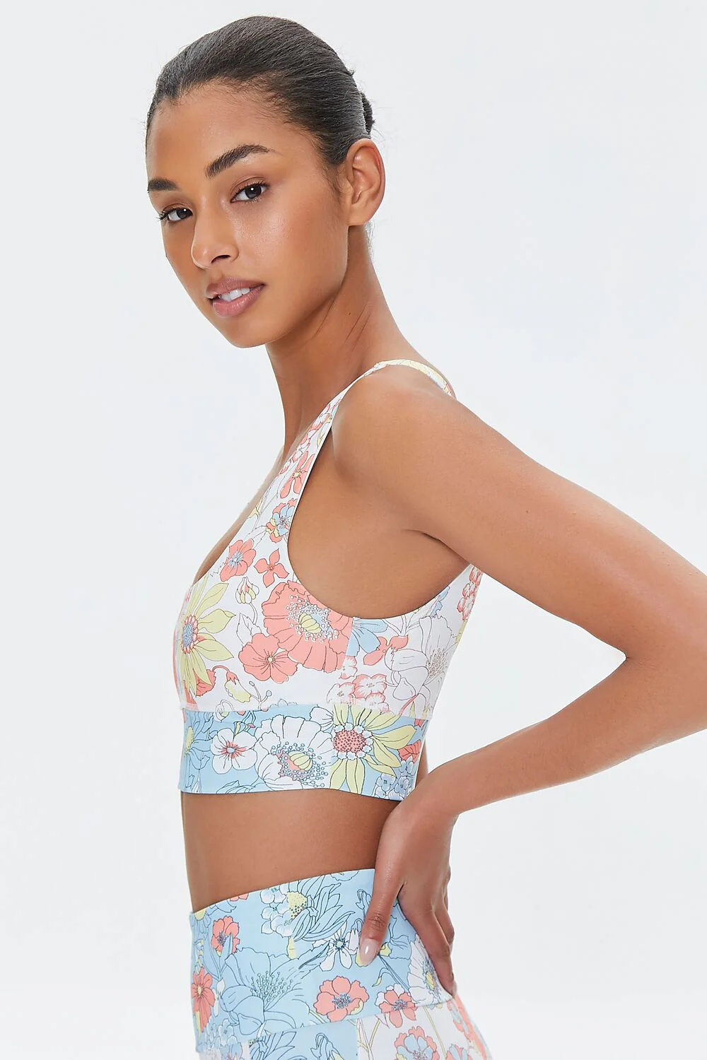 Floral Print Sports Bra - Image 2