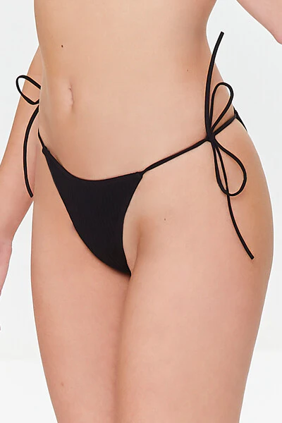 Seamless Ribbed String Bikini Bottoms - Image 2