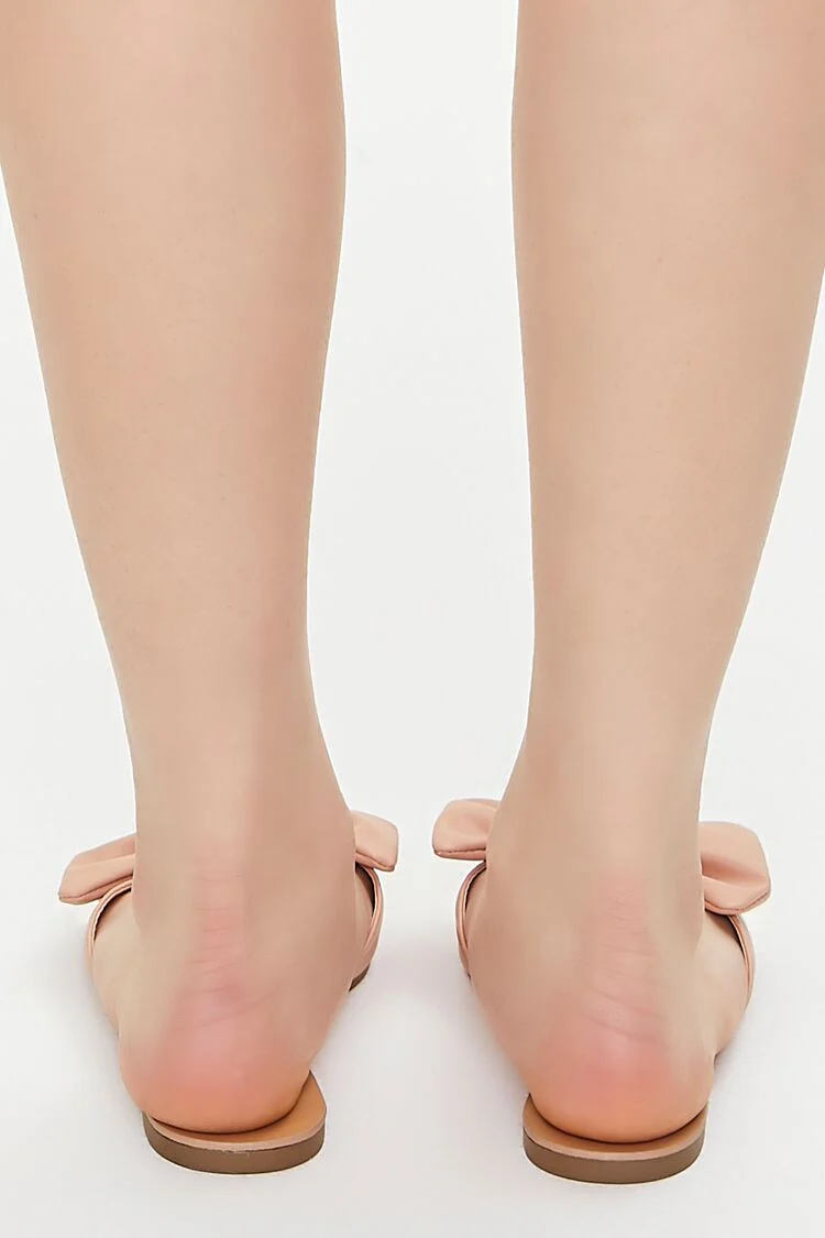 Bow Faux Leather Sandals - Image 3