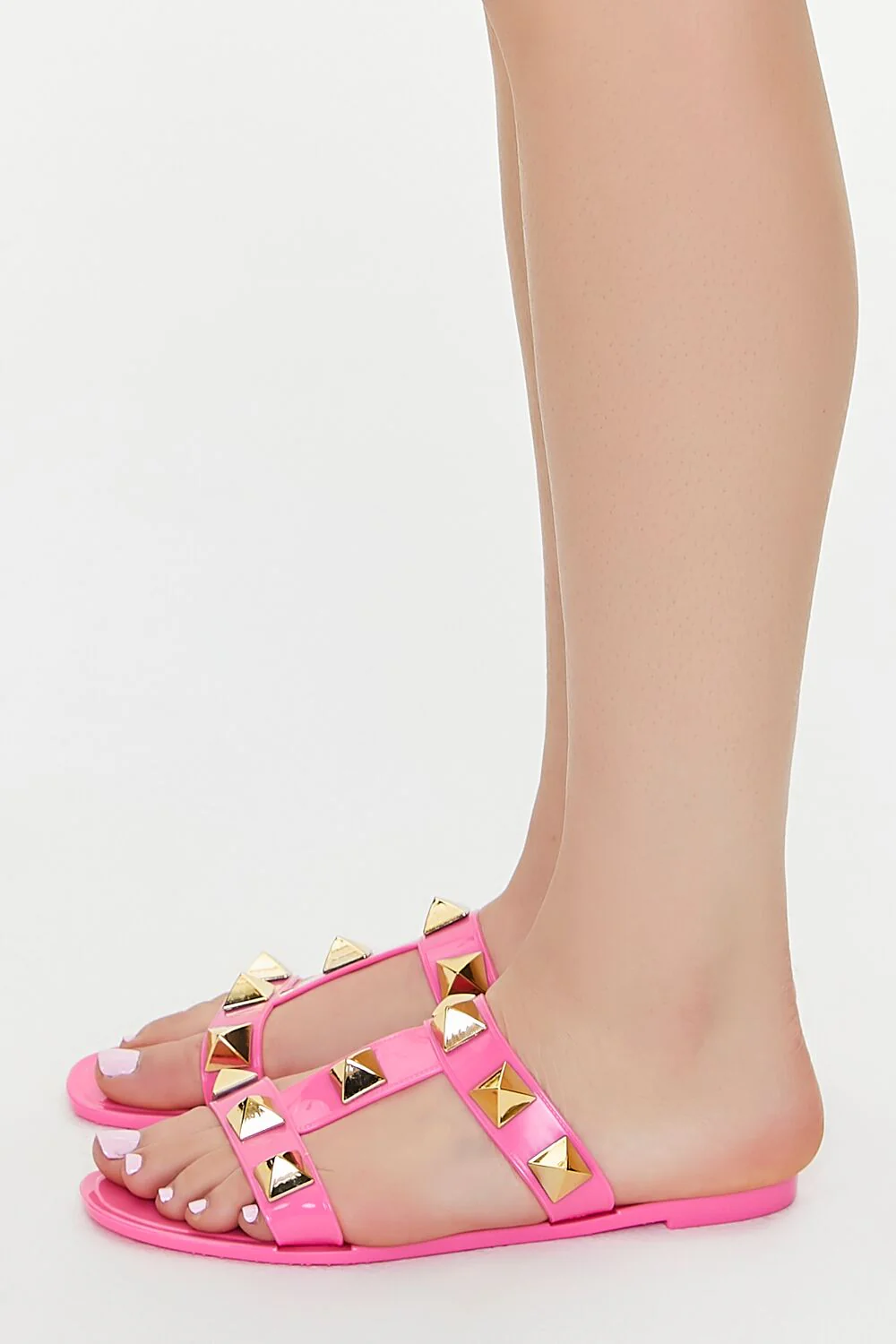 Studded Caged Jelly Sandals - Image 7