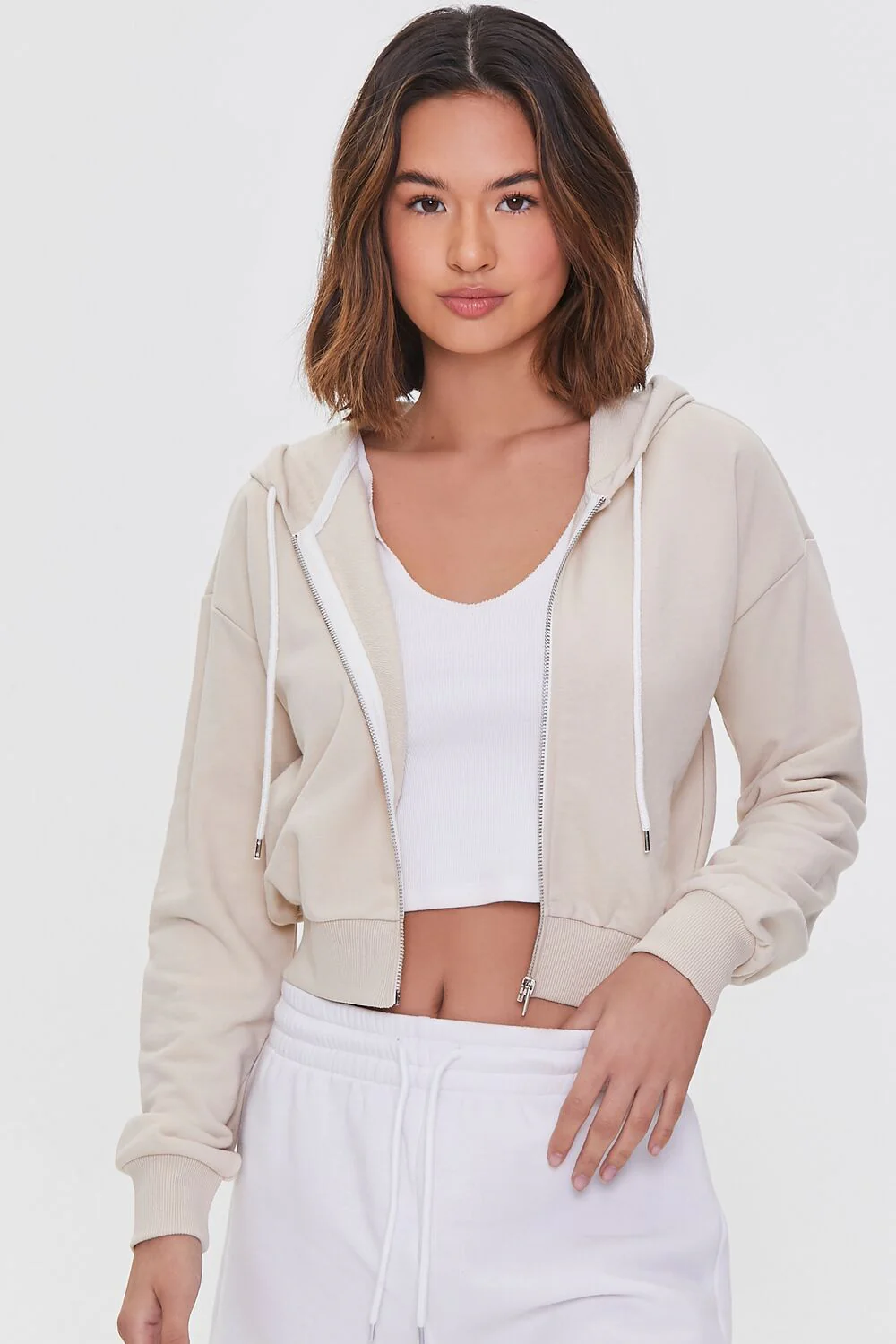 Basic Fleece Zip-Up Hoodie - Image 11