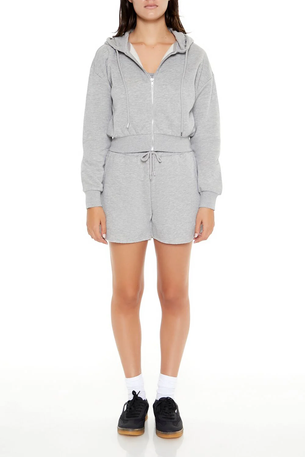 Basic Fleece Zip-Up Hoodie - Image 2