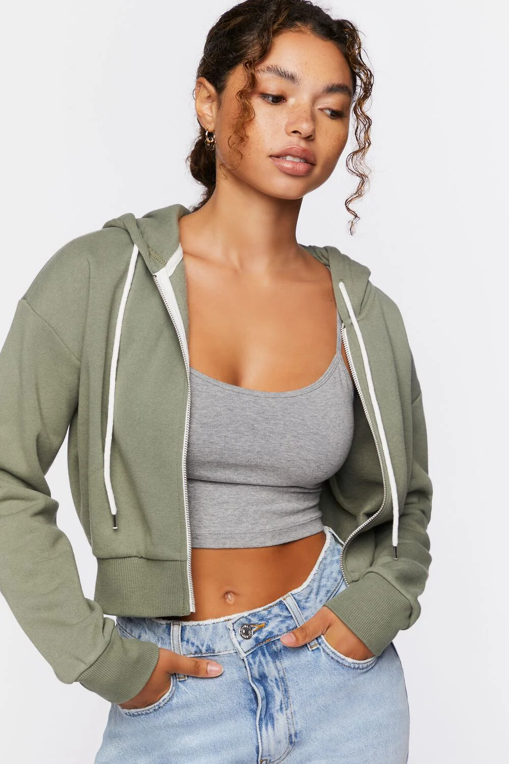 Basic Fleece Zip-Up Hoodie - Image 21