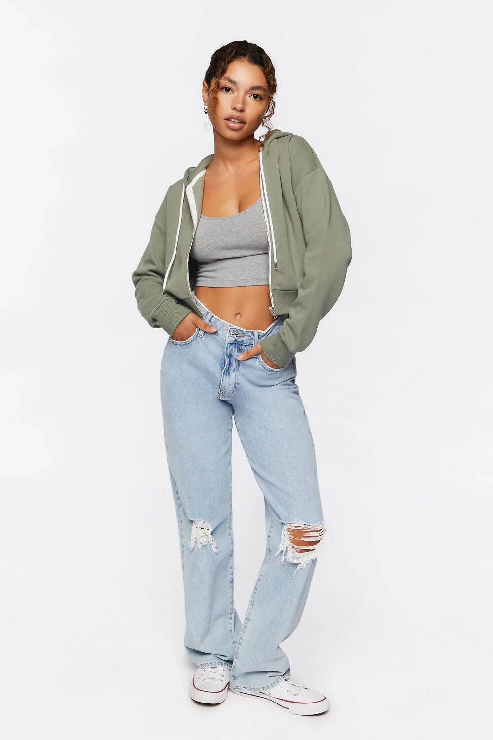 Basic Fleece Zip-Up Hoodie - Image 24