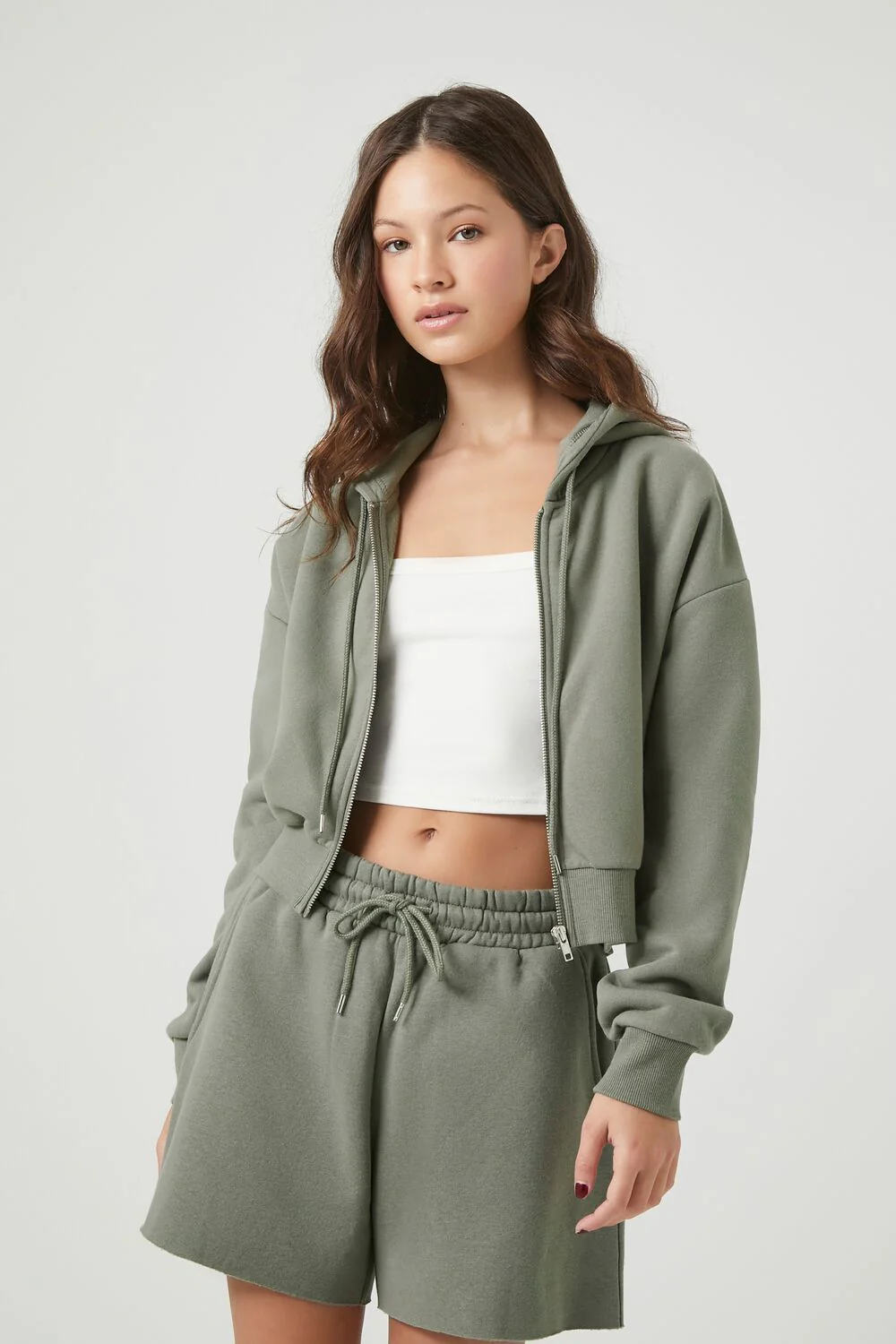 Basic Fleece Zip-Up Hoodie - Image 26