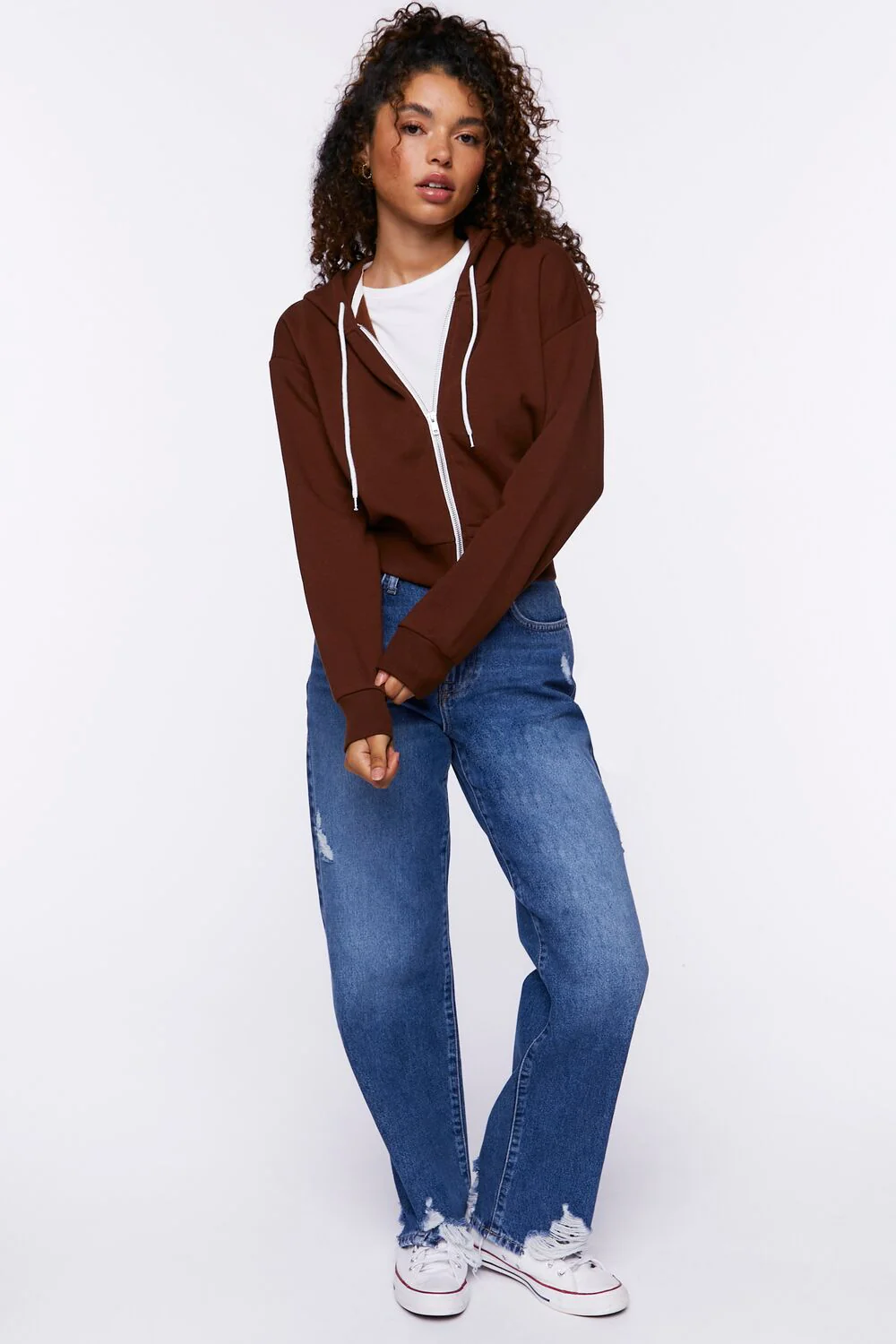 Basic Fleece Zip-Up Hoodie - Image 40