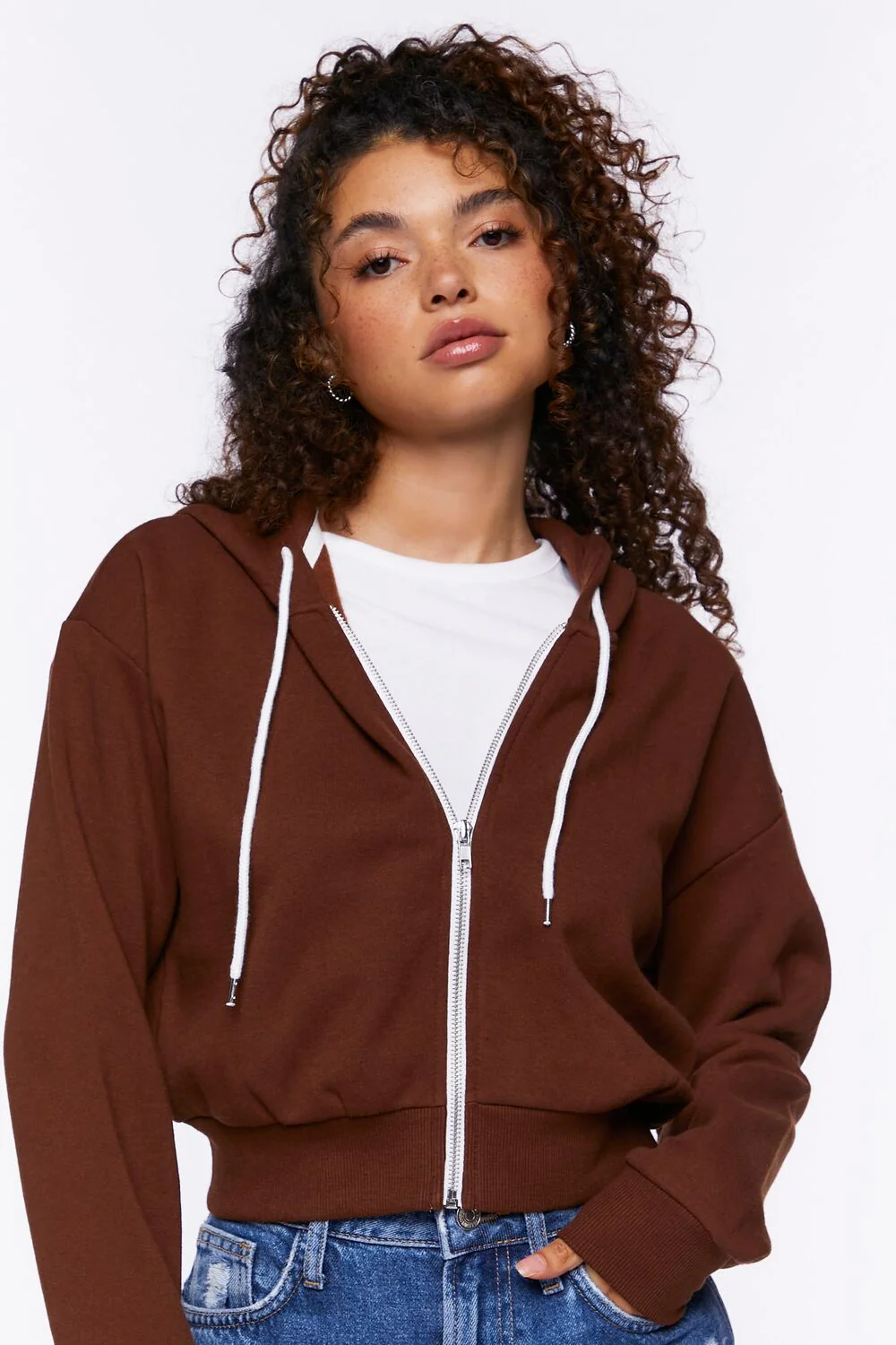 Basic Fleece Zip-Up Hoodie - Image 42