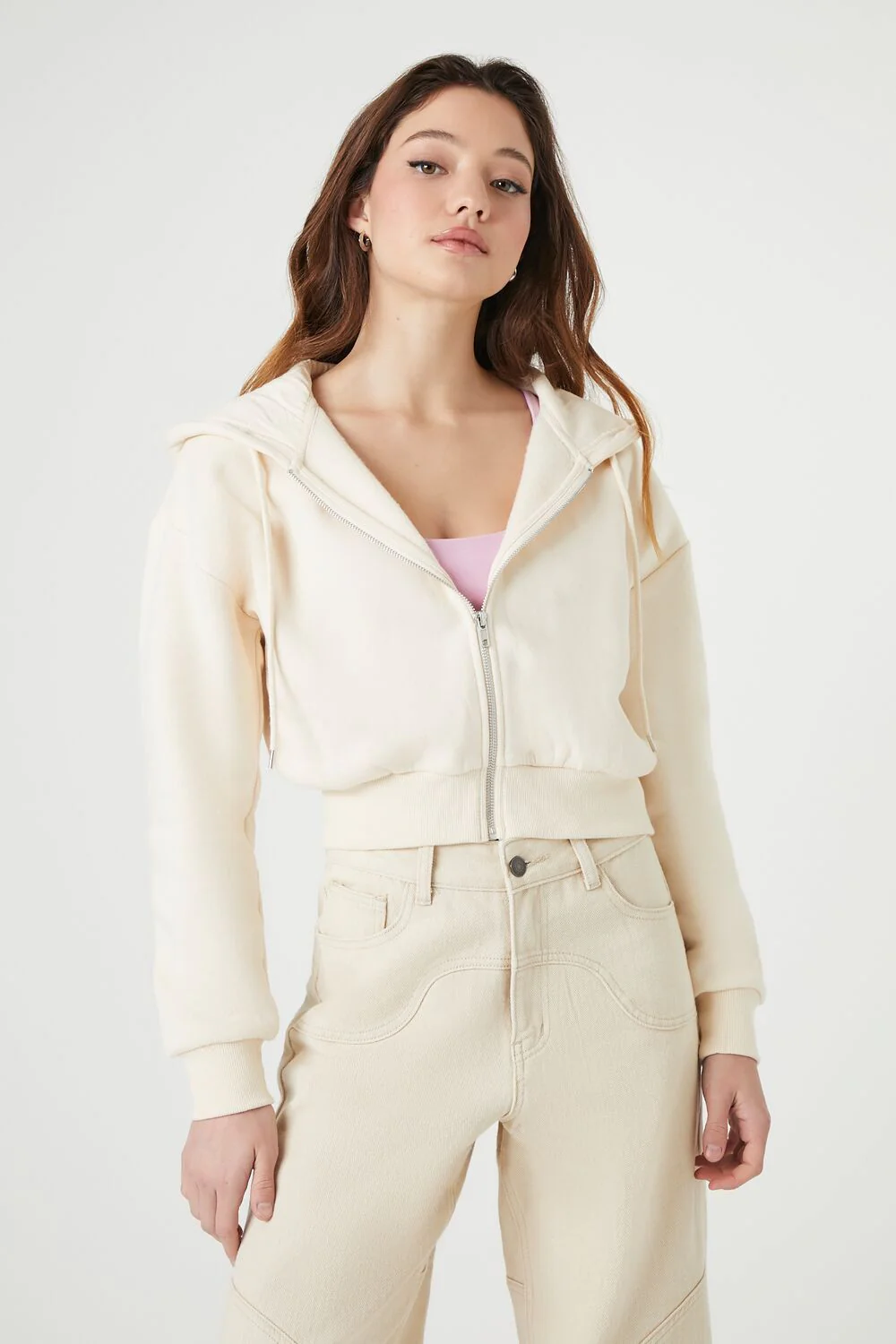 Basic Fleece Zip-Up Hoodie - Image 6