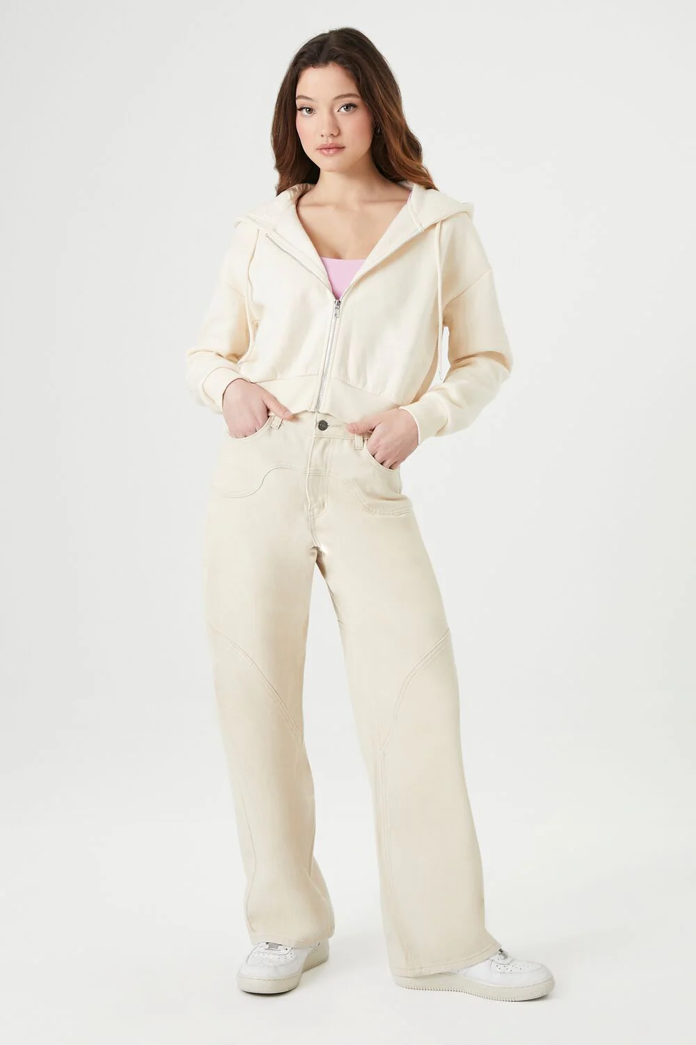 Basic Fleece Zip-Up Hoodie - Image 9