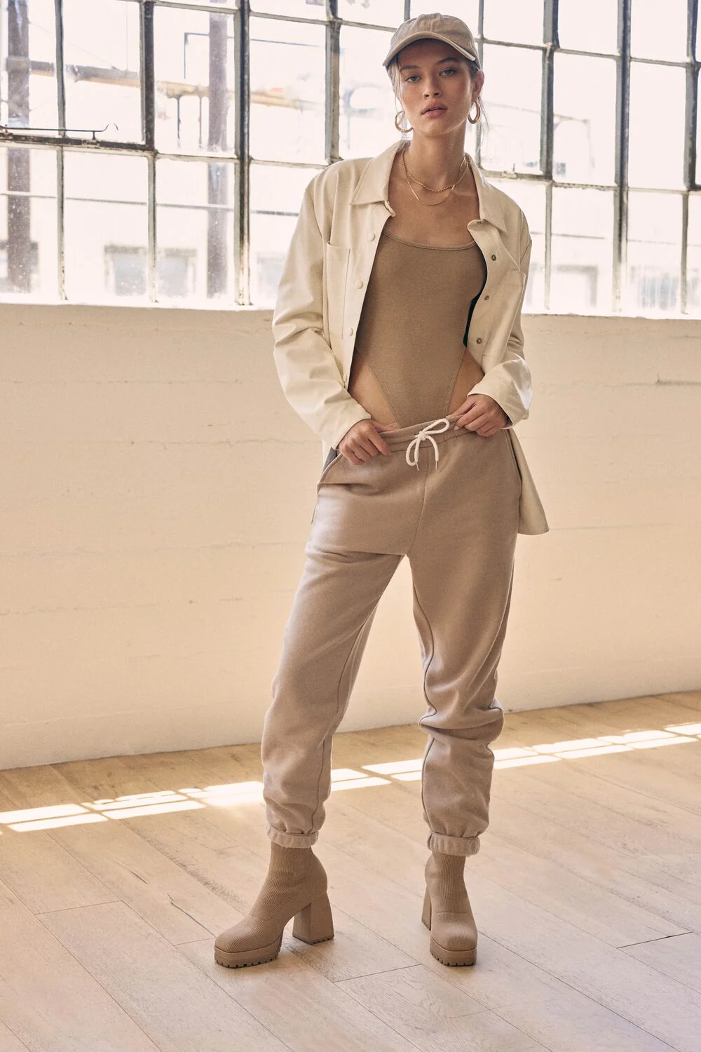Fleece Drawstring Joggers - Image 86