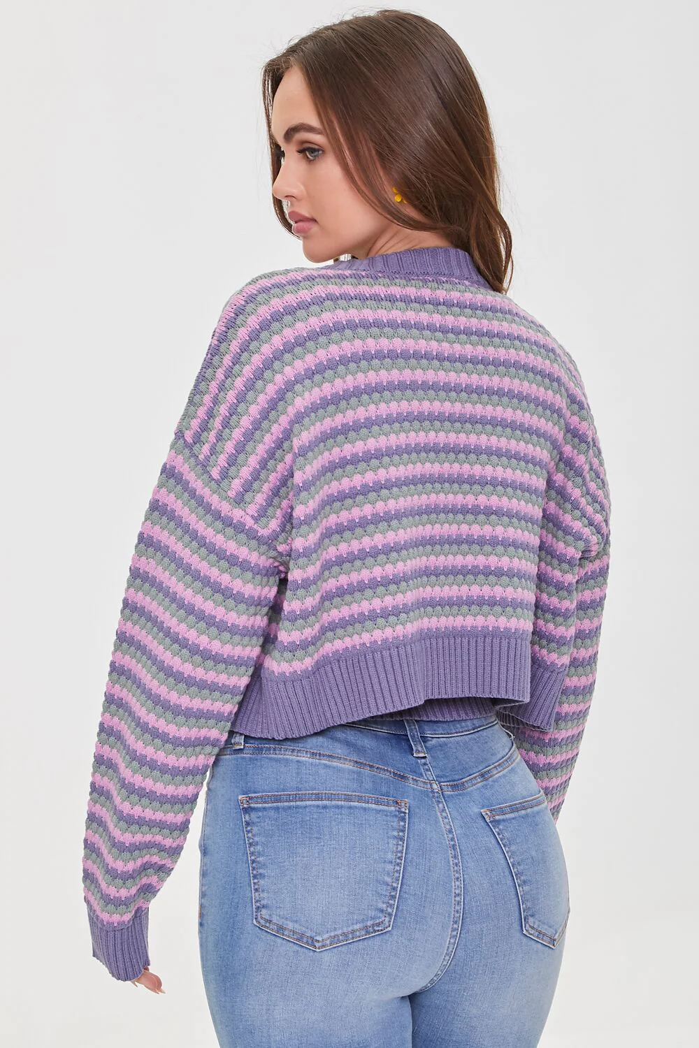 Striped Cardigan Sweater - Image 3
